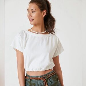 Anthropologie Pilcro Bubble Open Back Tee